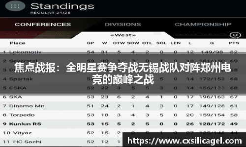 焦点战报：全明星赛争夺战无锡战队对阵郑州电竞的巅峰之战